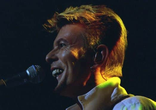 David Bowie on stage at the Town and Country Club, Leeds, last night (wednesday).