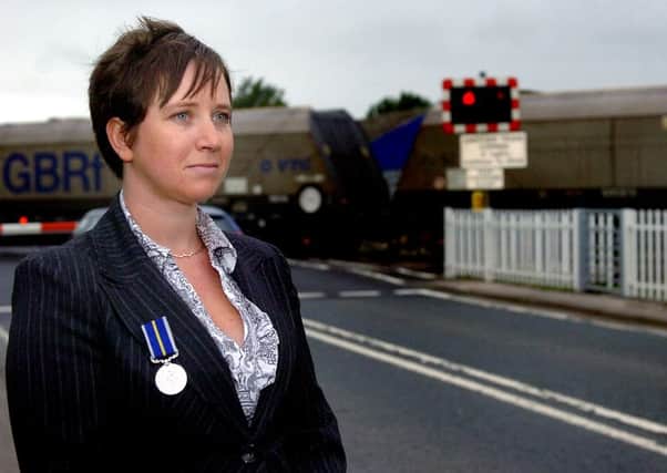 Lucy Gale from Kirk Smeaton. Awarded a silver Royale Human Society medal for rescuing drivers who had crashed on a level crossing in Hensall.
p5230a120