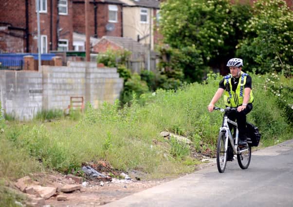 Police presence increased around the area in Glasshoughton where a series of sexual assualts took place on young females.
Picture: Waste land near Garden Street.
p315a422