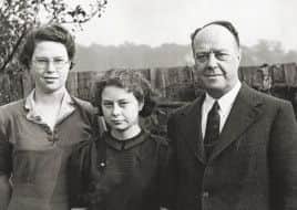 Charles Henry Drake - pictured with his two daughters Jeane and Shirley. Pic courtesy of Paul Dawson