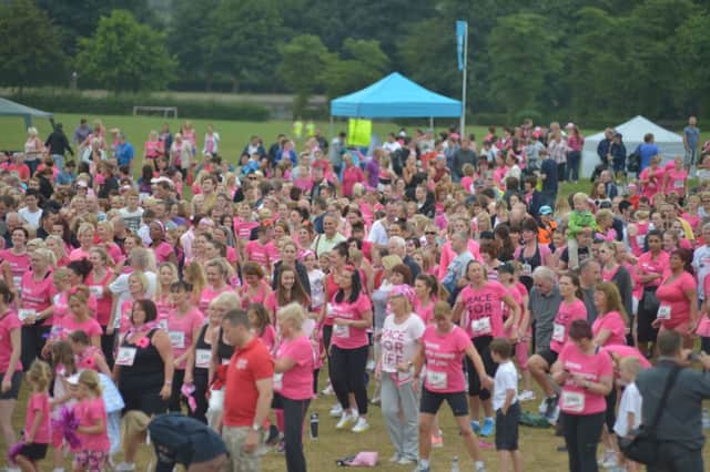 Race for life at pontefract racecourse