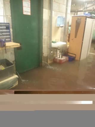 Flooding at Castleford Swimming Pool, August 2014