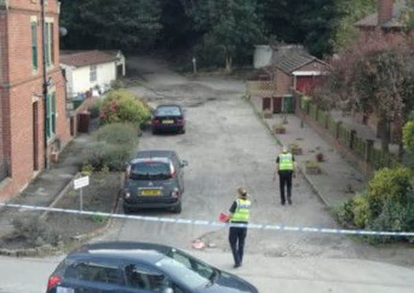Police have cordened off wasteland off Wakefield Road. Picture courtesy of Philippa Brooksbank