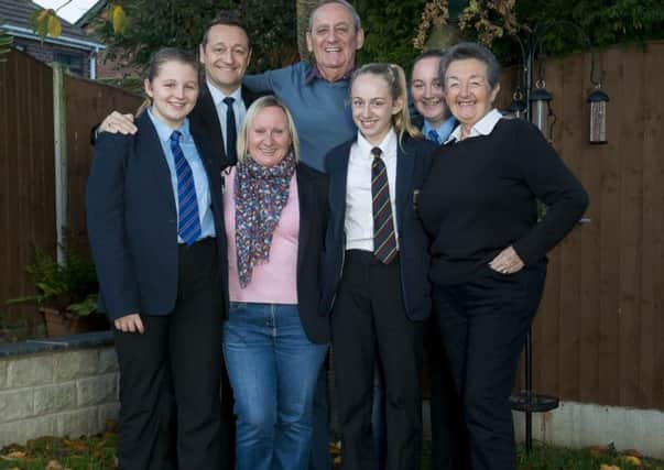 Picture by Allan McKenzie/YWNG - 041114 - Press - Jonathon Parkes, Pontefract, England - The Parkes family, who will be supporting the PoW's Hospice Light up a Light campaign - Leah, Simon, Julia, Brynton, Amy, Zara & Jacqueline Parkes.