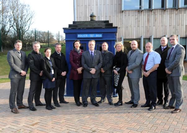 West Yorkshire Police and Crime Commissioner Mark- Burns Williamson., centre  DCI Warren Stevenson, right, who is leading the team  of detectives who will combat human trafficking in West Yorkshire