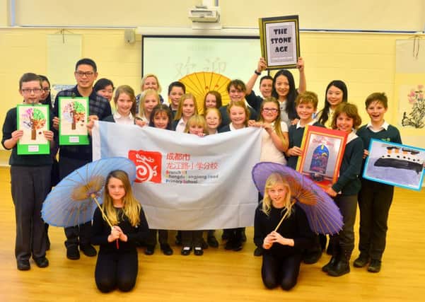 Special performances for school exchange between Dane Royd and Chinese school. (W522J503)