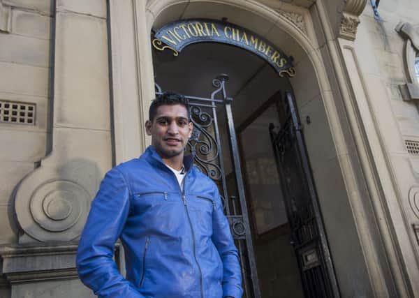 Amir Khan at the Victoria Chambers where the Penny Appeal is based. Picture by Allan McKenzie