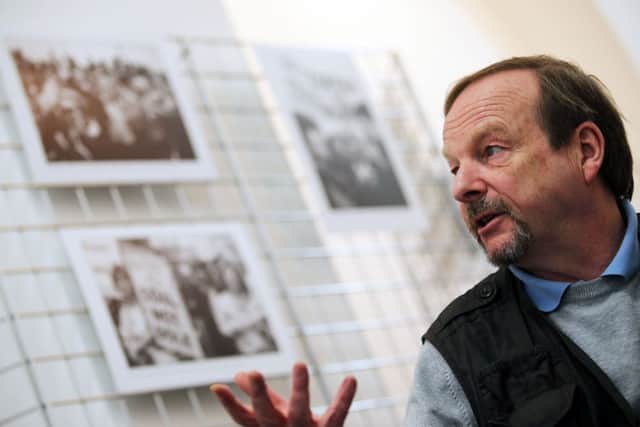 Launch of a photographic exhibition on the 1984-5 miners' strike with John Harris and others. Part of events to mark 30 years since miners returned to work at the end of the year-long dispute.
pictured John Harris
