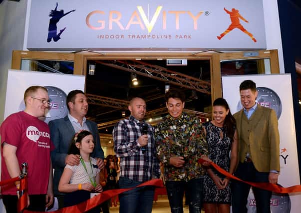 Reality TV personality Joey Essex officially opens Gravity, the new trampoline attraction at Xscape, Glass Houghton.