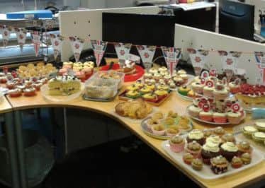 Baking sale organised by William Lamb for Comic Relief