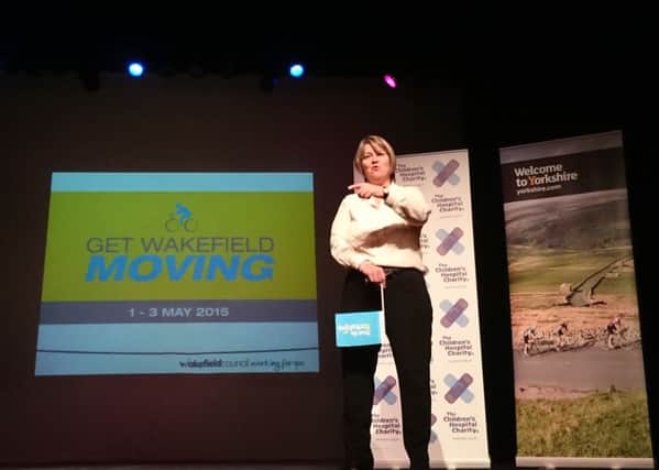 Dee Marshall, of Welcome to Yorkshire, at a Tour de Yorkshire business roadshow in Wakefield.