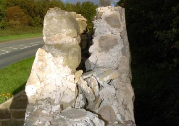 Thieves stole Yorkshire stone from Woolley Edge Lane, Wakefield, in 2006.