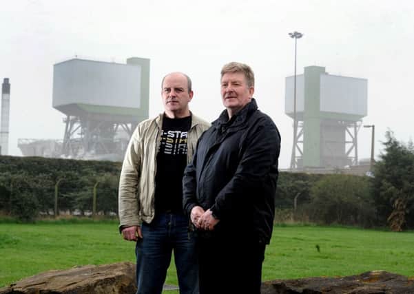 Keith Poulson and Keith Hartshorne at Kellingley Colliery