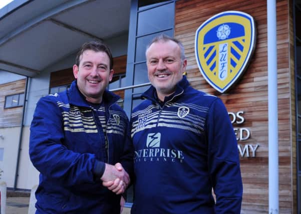 Steve Thompson with Neil Redfearn at Thorp Arch after his appointment.