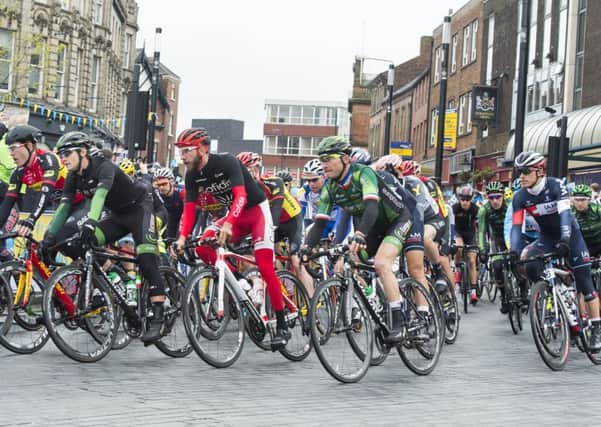 Tour de Yorkshire ceremonial start at Wakefield
The riders thread their way through Wakefield