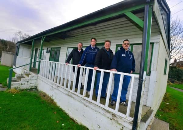 Old Sharlston Cricket Club: Chris Weaver, Keith Hartshorne, Martin Gosnay and  Eric Ball.