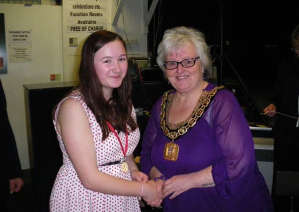 Maureen Tennant-King, mayor of Featherstone 2015/16 - pictured with her granddaughter Emily Carter