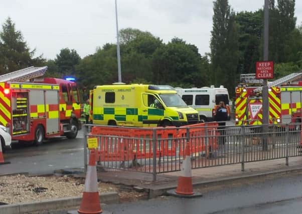 Accident at Town End junction, Pontefract - June 1, 2015 - Picture courtesy of Carol Ives