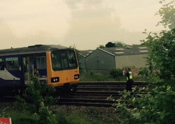The aftermath of a train fatality in Wakefield. Photo sent in by Stacie Smith