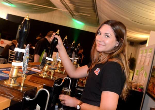 Wakefield Festival of Beer, Becci Lewis from Ossett Brewery. (w602a423)