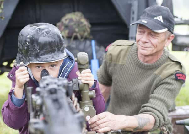 Armed Forces Event at Nosell Priory
Harvey Cassidy learning how to use a machine gun