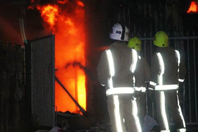 Fire at empty building in South Elmsall. Picture courtesy of Brian Owen.