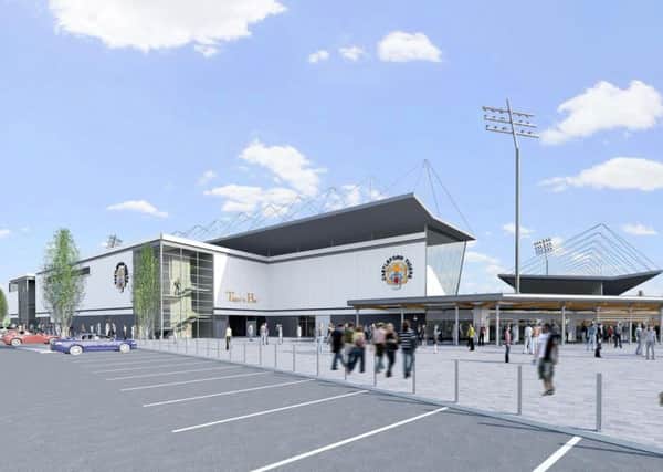 An artist's impression of what the new Castleford Tigers stadium will look like.