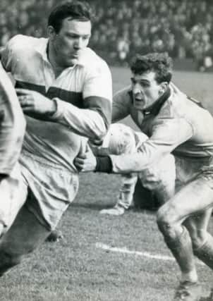 OPPOSING captains Alan Hardisty (Castleford, right)) and Neil Fox (Wakefield Trinity) in action in a 1969 derby match.