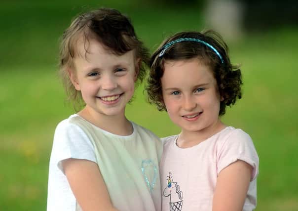Ella Rigg with her best friend Lily Hardy.
