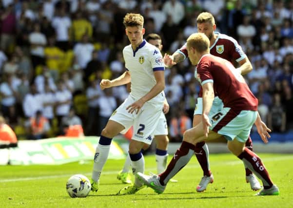 Sam Byram on the ball for Leeds United ijn their opening game of the season against Burnley. Picture: Bruce Rollinson