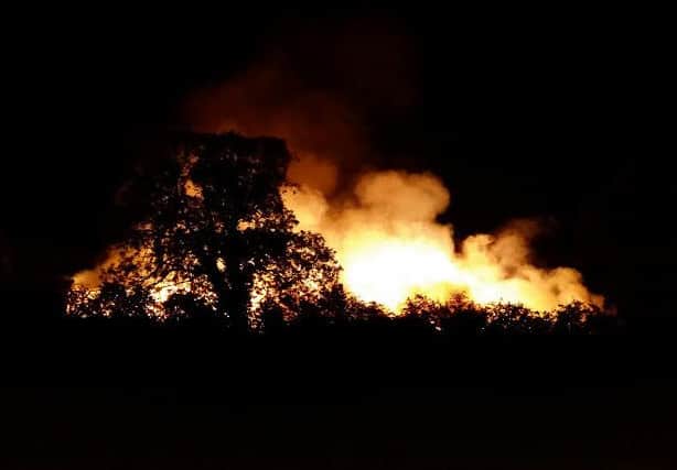 Barn fire, Doncaster Road, Crofton. Picture courtesy of Selwyn Brooke.