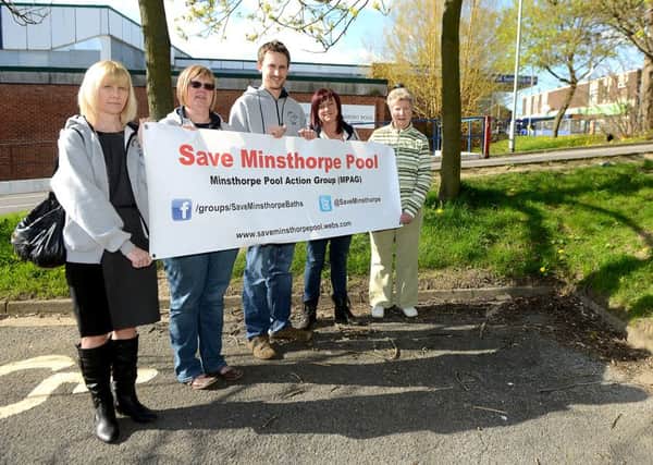 Members of the Minsthorpe Pool Action Group keep the campaign in the thoughts of local people one year after the pool closed.
Picture: Pool campaign organisers Cynthia Bressani, Bev Unwin, Elain Dawson, Janet Brown and David Fitzgerald.
p307a415