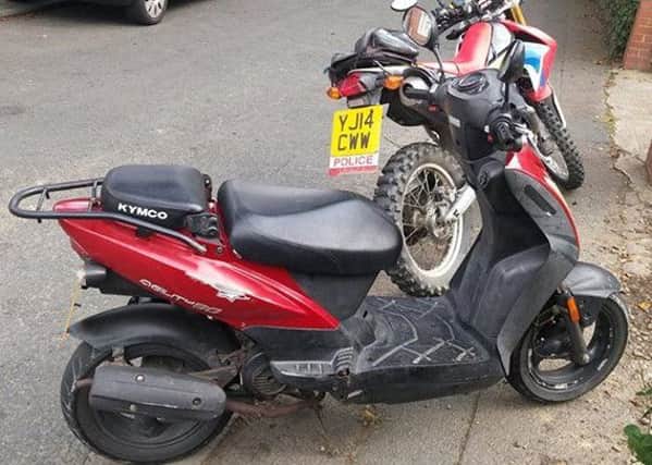 Officers seized this motorbike in South Kirkby