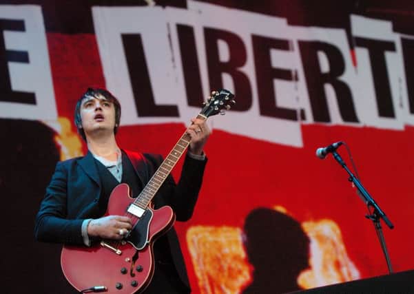 The Libertines' Pete Doherty on stage at the 2010 Leeds Festival.