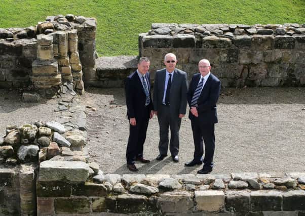 Coun Les Shaw, Wakefield Council's cabinet member for culture, leisure and sport, Coun Clive Tennent and Charles Aneley chairman of William Anelay Ltd, York