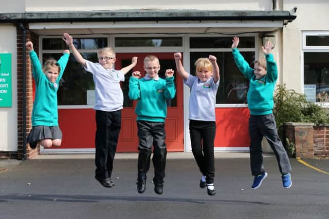 Redhill Junior and Redhill Infants have merged to form Fairburn View Primary School.
Heidi Maw, Leo Rycroft, Brandon Smith-Lindsay, Tegan Baines, Hayden Vardy