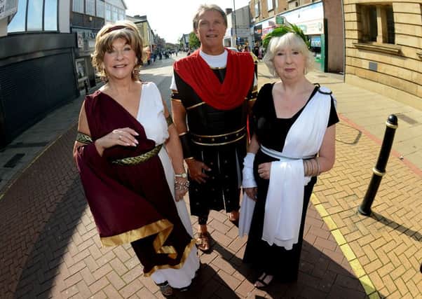 Newspaper: Pontefract & Castleford Express.
Story: The first ever Roman festival - in modern times at least - will be held in Castleford on Saturday 12th September 2015.
L to R) Cllr Denise Jeffrey, Cllr Richard Forster and Cllr Cllr Jacquie Speight.
Photo date: 07/09/15
Picture Ref: AB202a0915