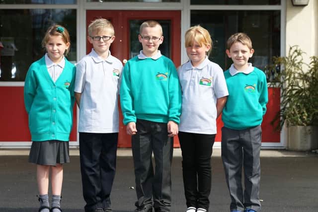 Redhill Junior and Redhill Infants have merged to form Fairburn View Primary School.
Heidi Maw, Leo Rycroft, Brandon Smith-Lindsay, Tegan Baines, Hayden Vardy