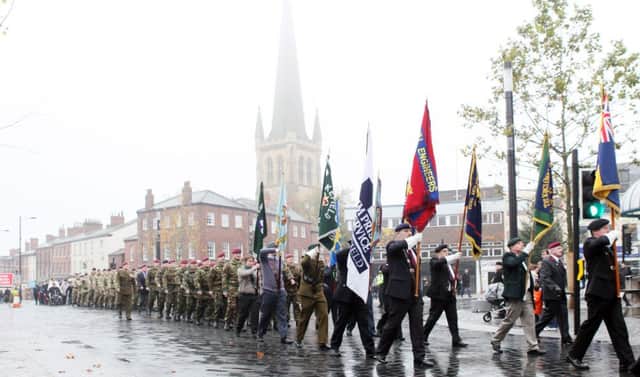 Remembrance Sunday parade in Wakefield 2011
