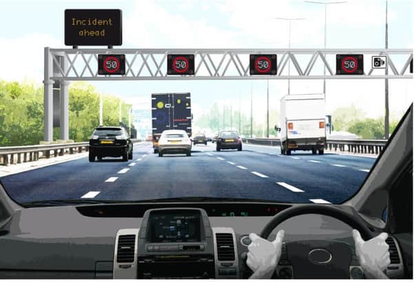 An artist's impression of what the motorway will look like.