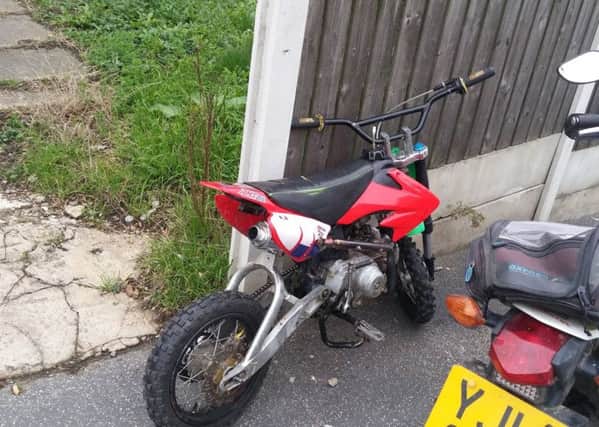 Police seized this motorbike in Glass Houghton as part of Operation Matrix.