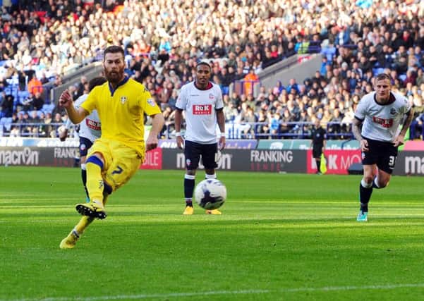 Leeds United's Mirco Antenucci puts away a penalty to earn his side a point. Picture: Jonathan Gawthorpe