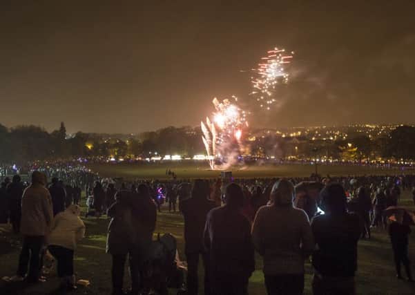 Thornes Park bonfire celebration and fireworks display, 2013.