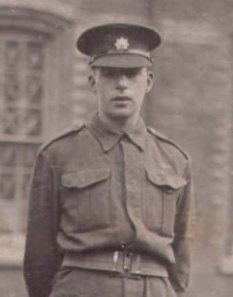 17-year-old Stephen Simpson at Caterham Barracks when he started his training in 1941.