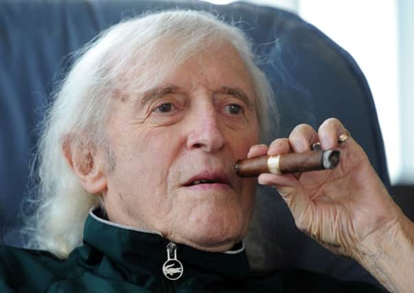 Jimmy Saville pictured at his home at Roundhay.