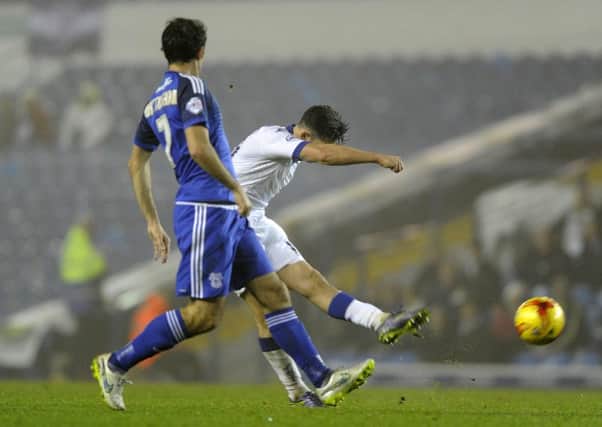 Alex Mowatt with the strike that gave Leeds United their first home win of the season.