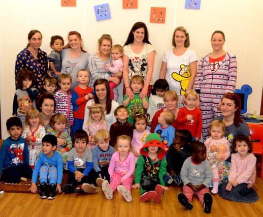 Children and staff at the New Life Christian Centre Pre-school are coming in their pyjamas to raise funds for Children in Need. (d601a447)