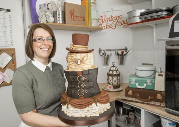Picture by Allan McKenzie/YWNG - 23/11/15 - Press - Karen Pemberton Cake Maker, Castleford, England - Karen Pemberton with her award winning cake.