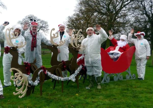 Santa will be out with a team of snowmen collecting for Rotary charities when he tours Wakefield streets next week in a sleigh specially made for him in the workshops at Wakefield Prison.