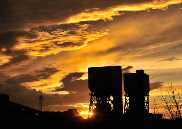 The sun sets over Kellingley Colliery on the eve of its closure.  17 December 2105.  Picture Bruce Rollinson